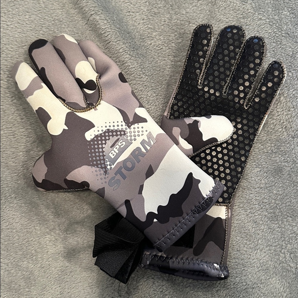 BPS Storm Camouflage Neoprene Gloves outdoor water sailing